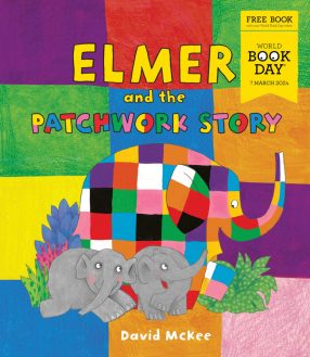 Book cover for Elmer and the Patchwork Story